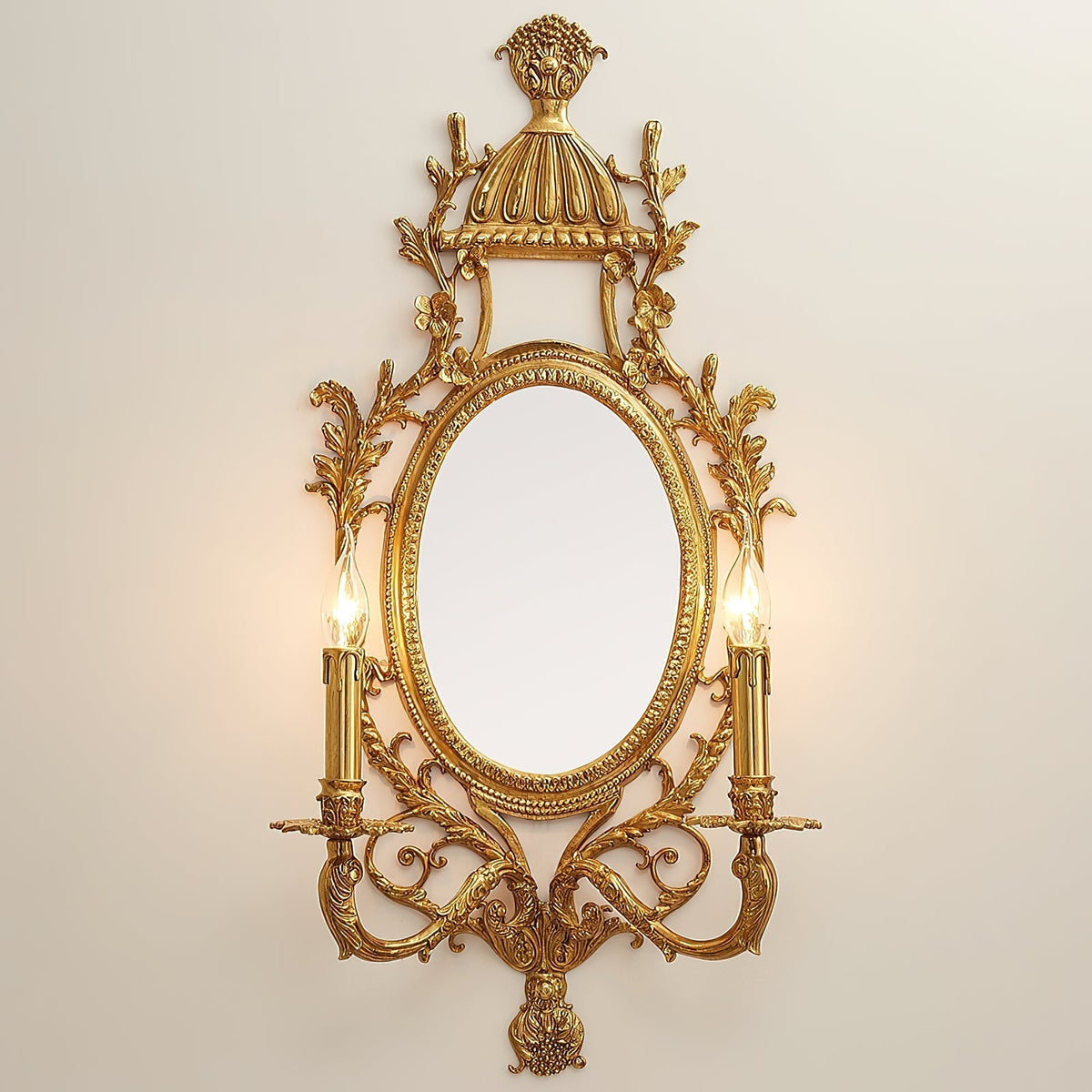 Elyndor Carved Mirror Wall Lamp