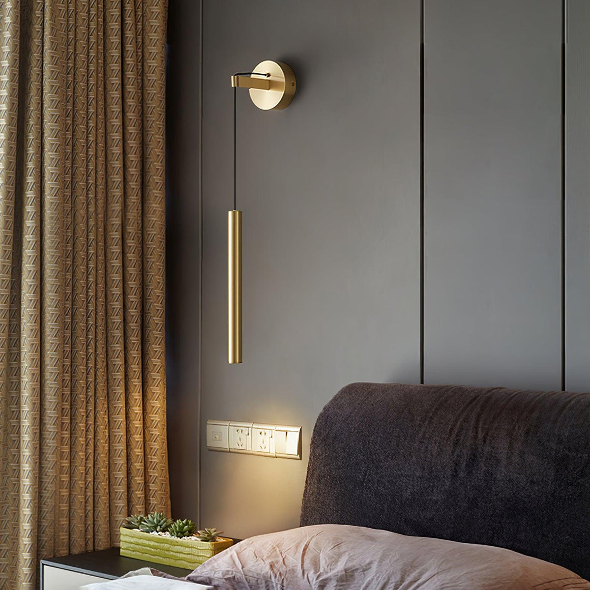 Hipadot Indoor Wall Lamp Brass Liner