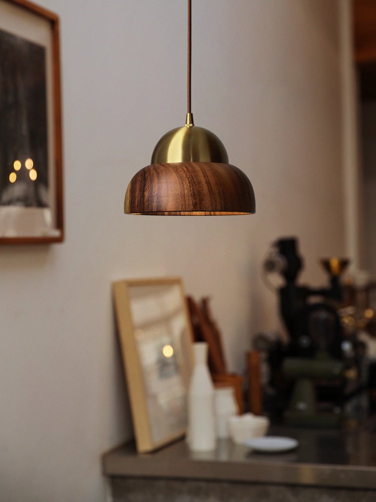 Velmory Wood Dome Pendant Lamp