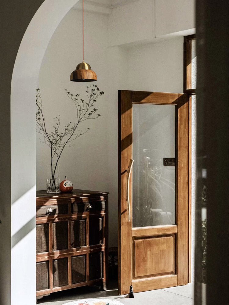 Velmory Wood Dome Pendant Lamp