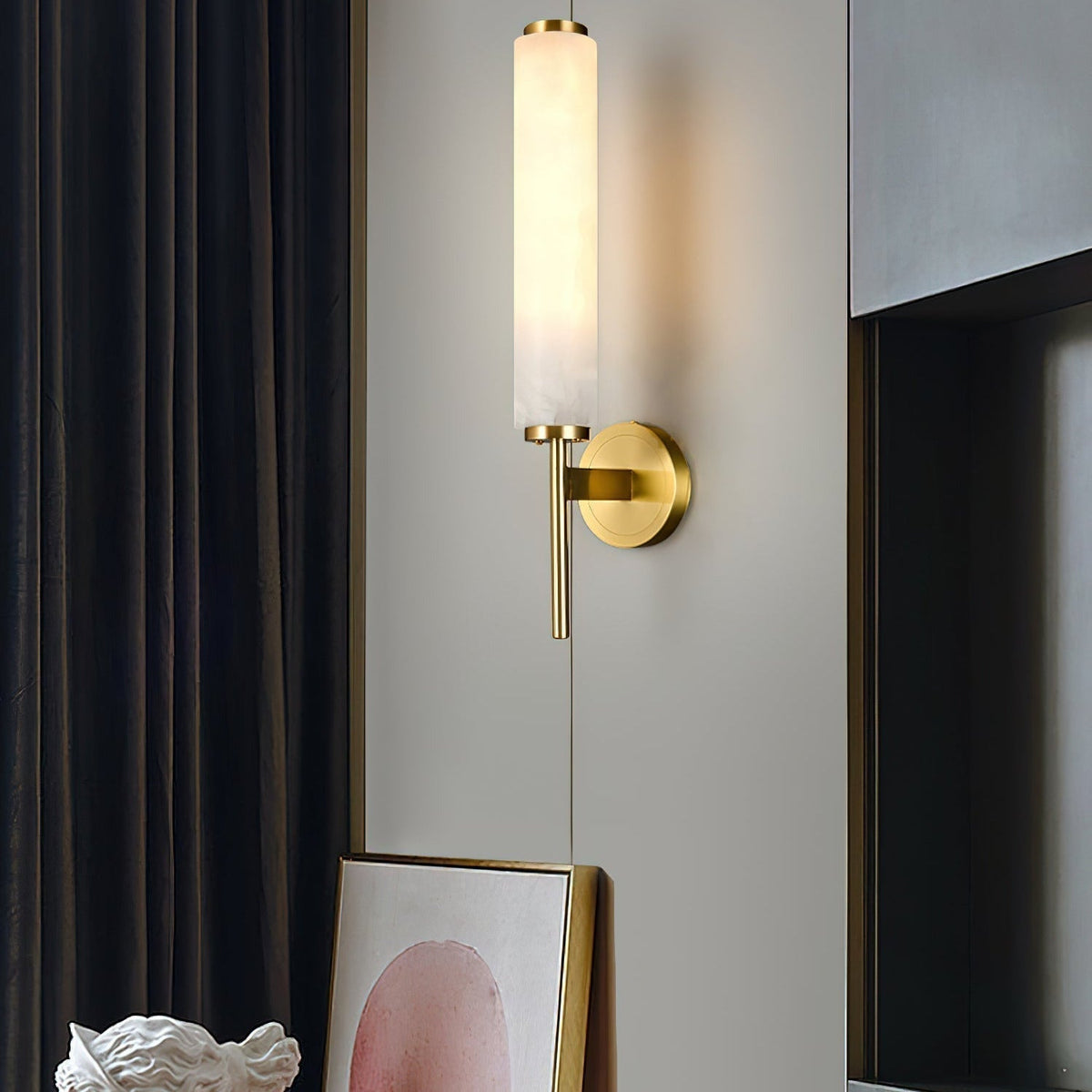 Sobigad Art Deco Alabaster Wall Lamp