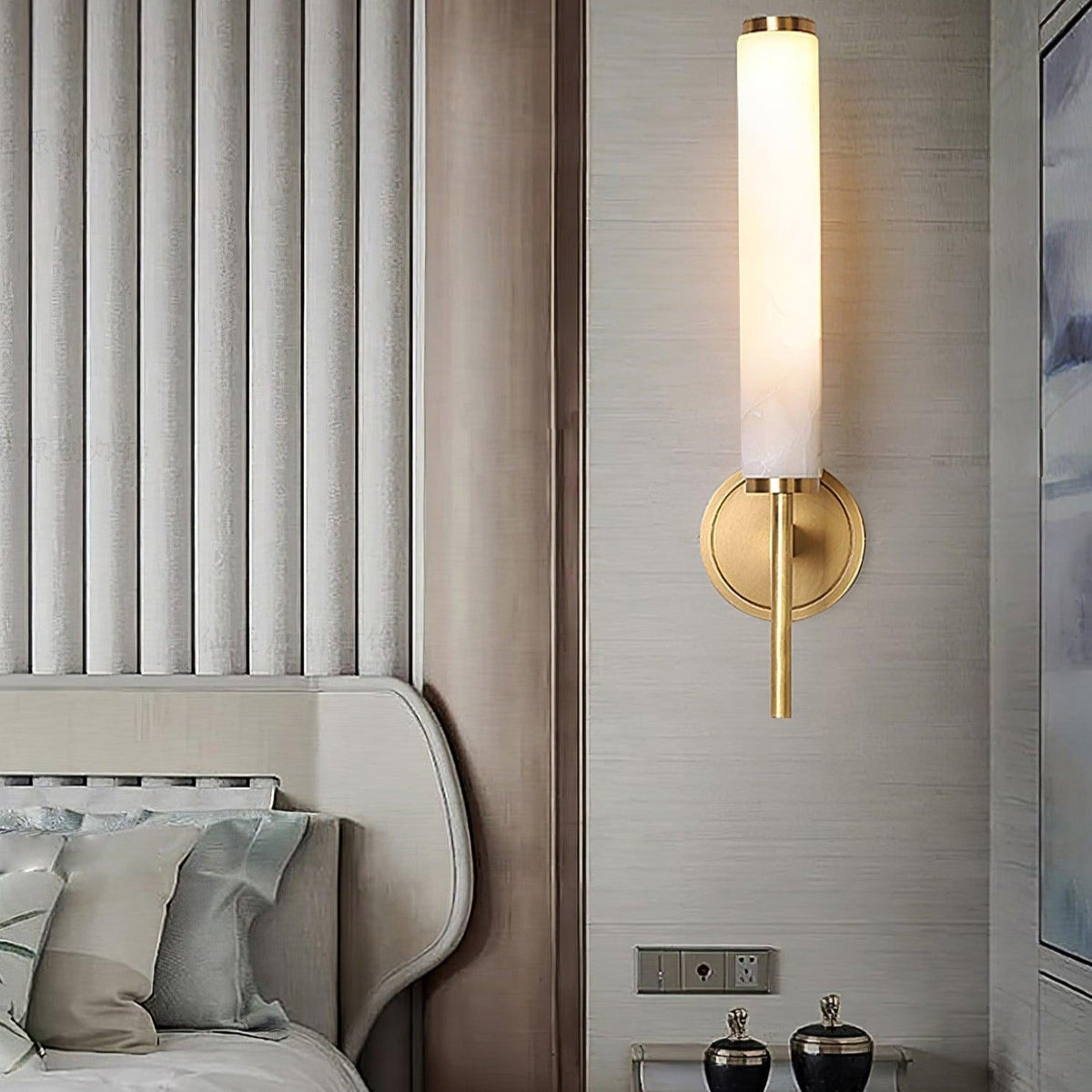 Sobigad Art Deco Alabaster Wall Lamp