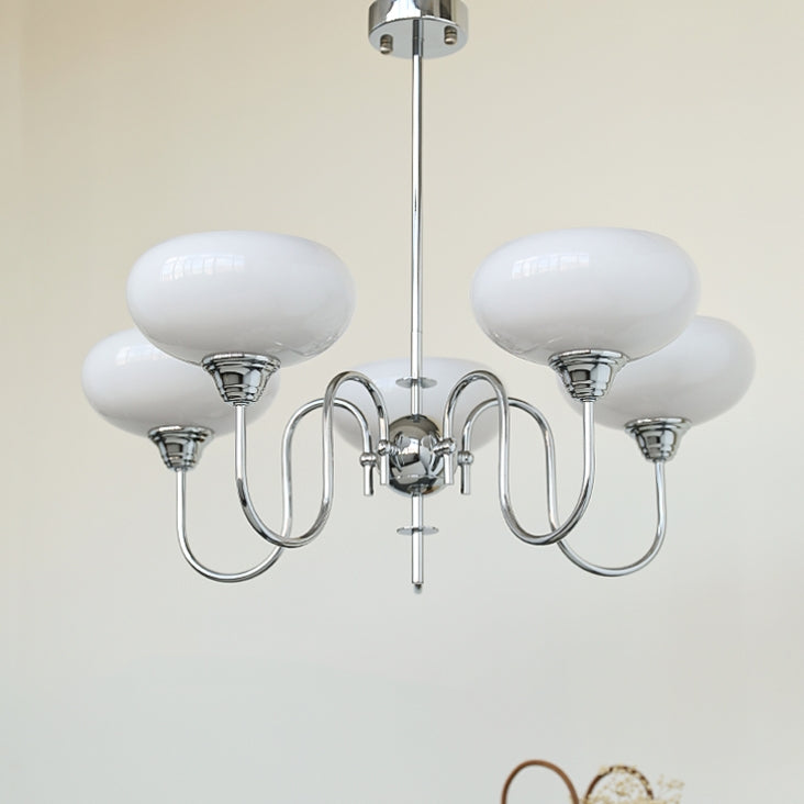 Putikilu Vintage LED Metal Glass Chandelier Living Room