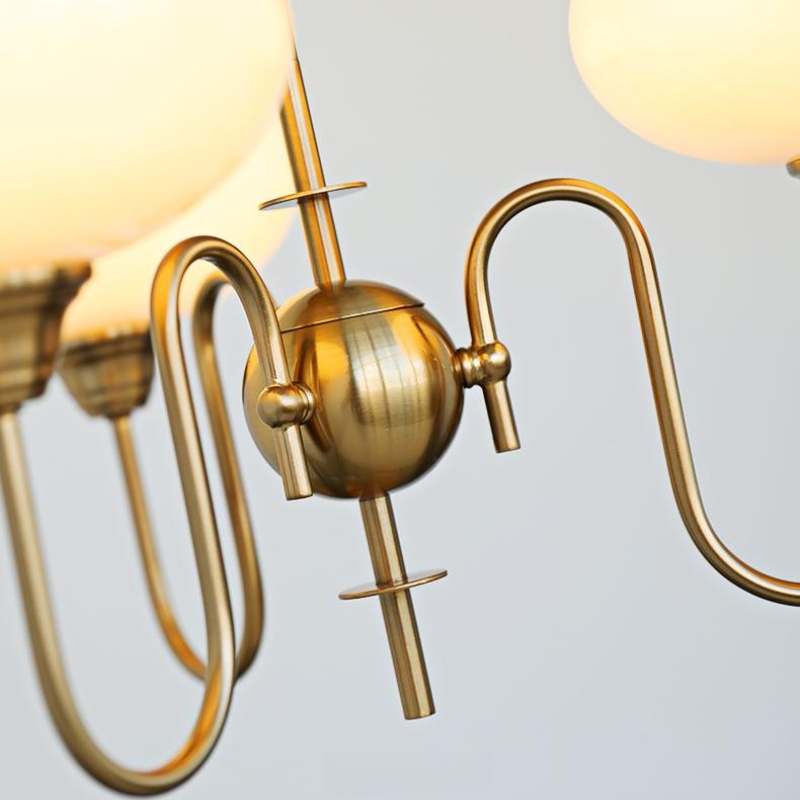 Putikilu Vintage LED Metal Glass Chandelier Living Room