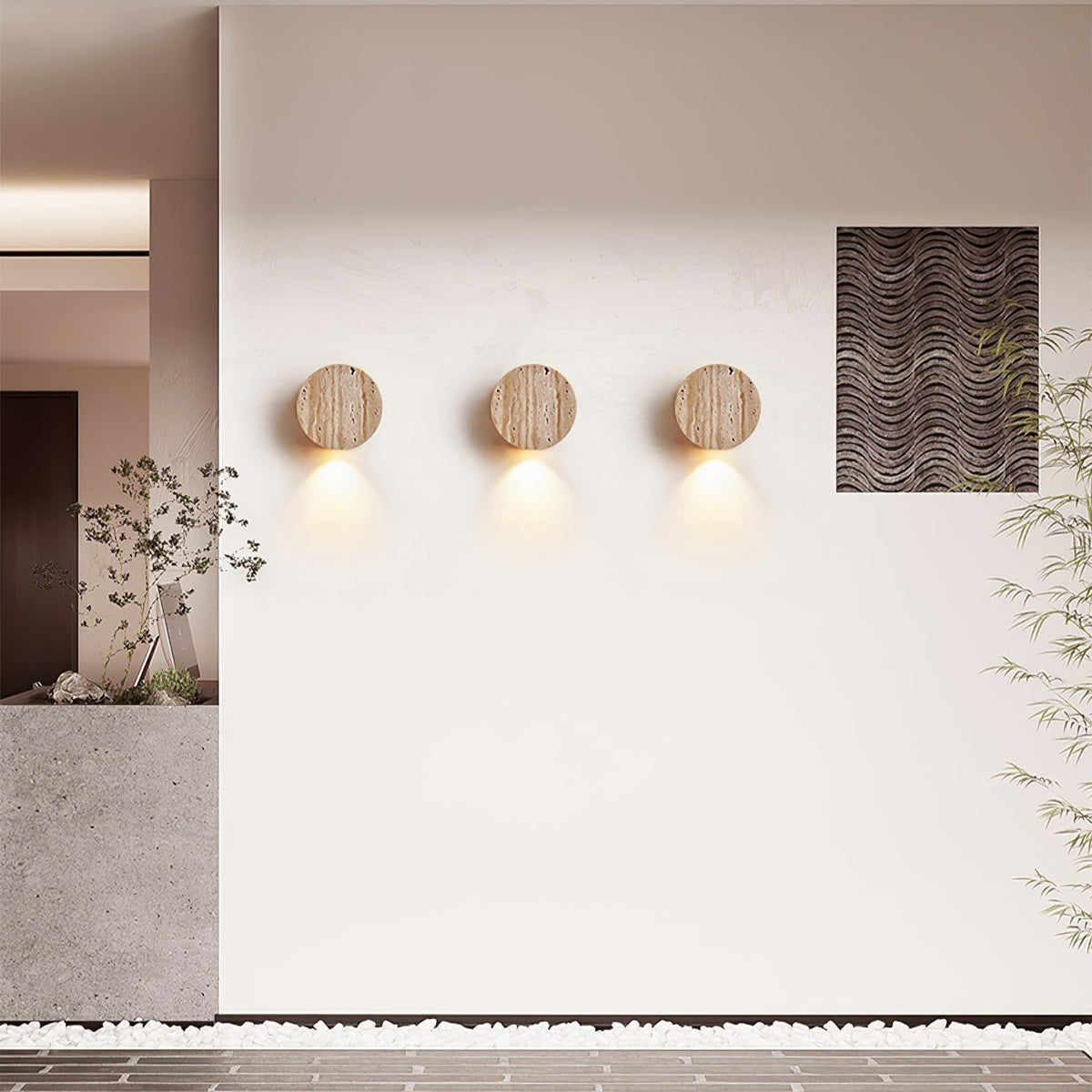 Jenthor Travertine Wall Sconce