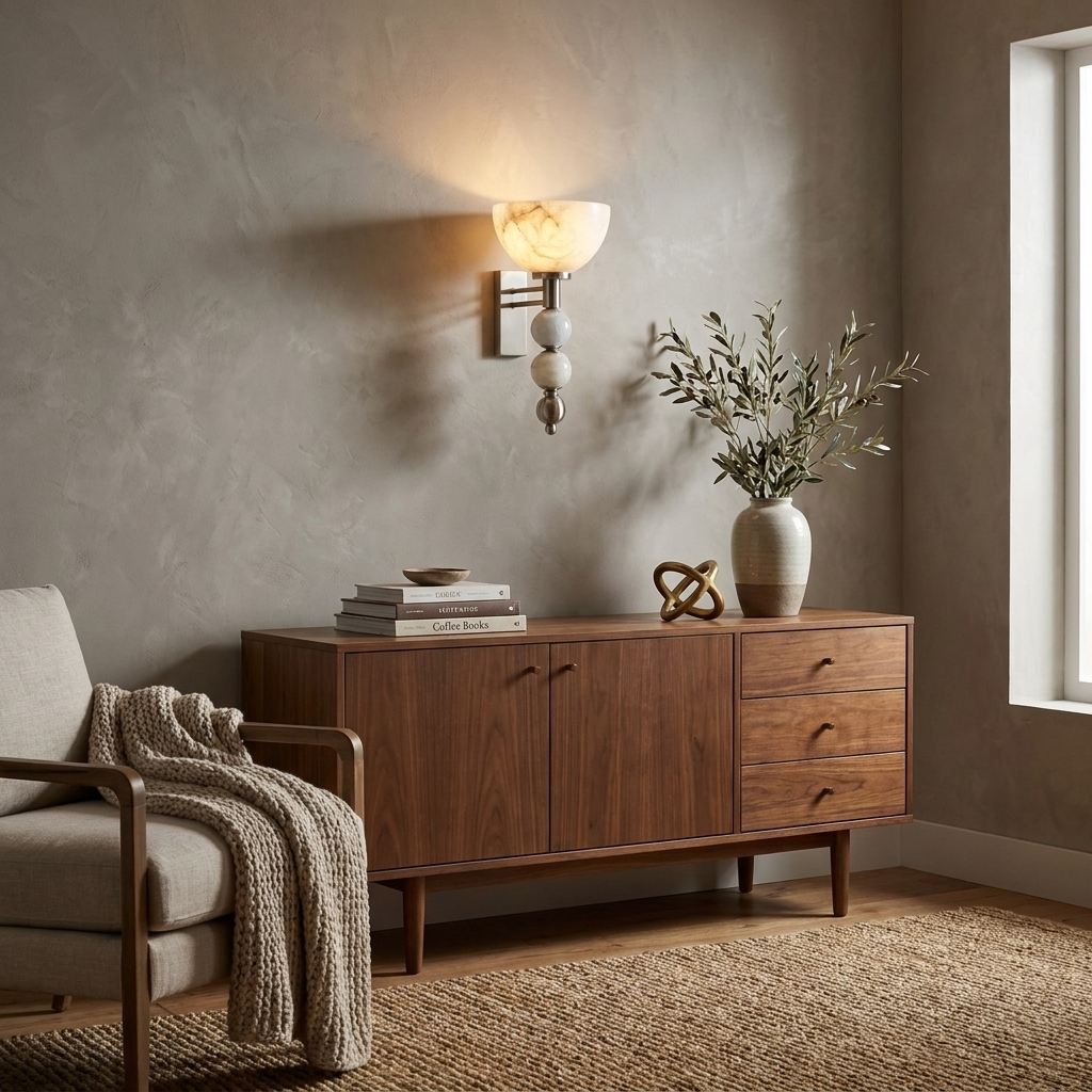 Loxhurst Alabaster Wall Sconce