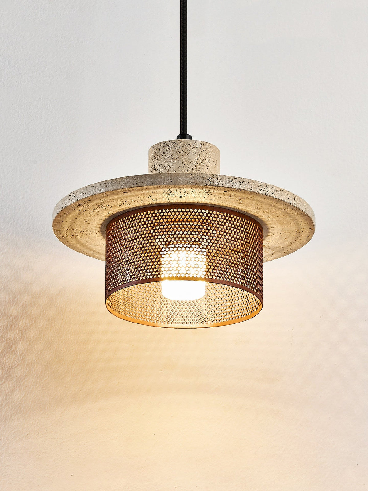 Caldera Travertine Mesh Pendant Lamp
