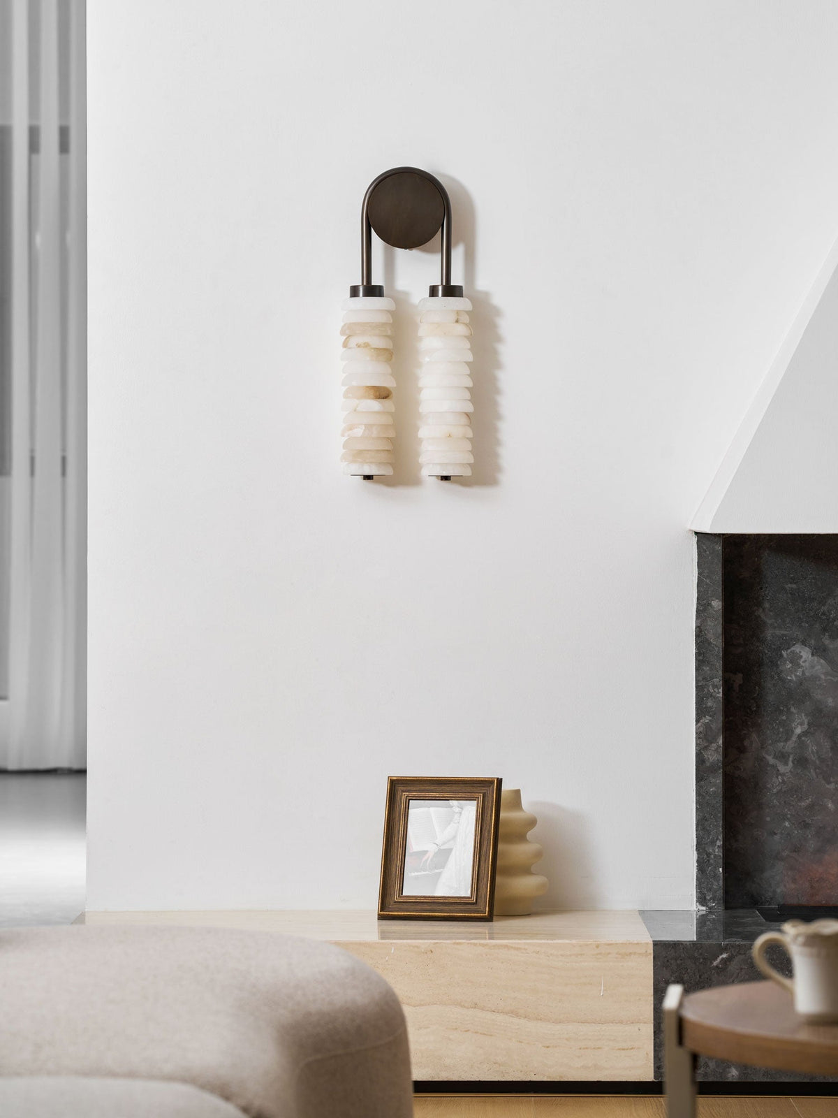 Calla Twin Alabaster Sconce