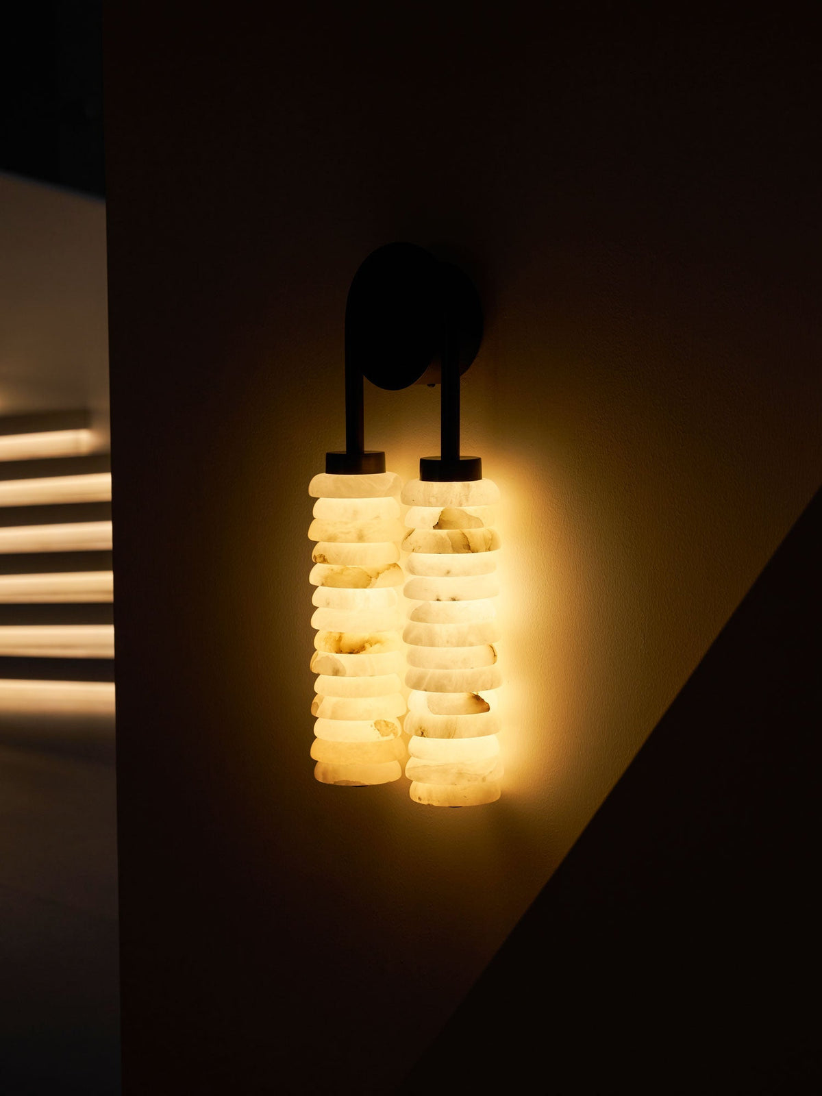 Calla Twin Alabaster Sconce