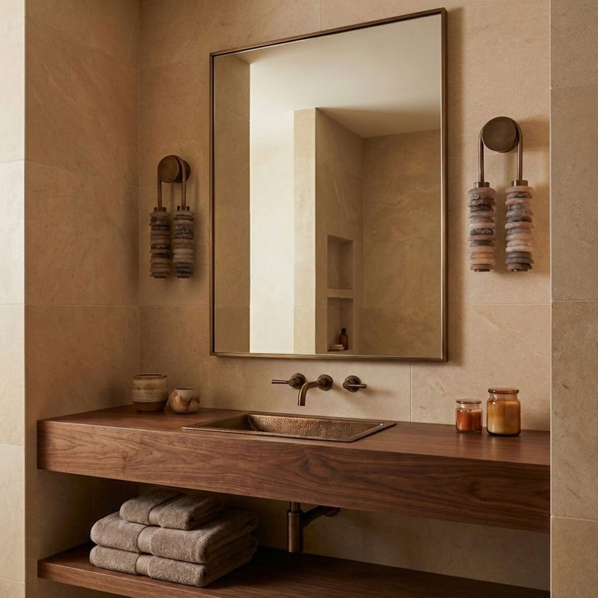 Calla Twin Alabaster Sconce