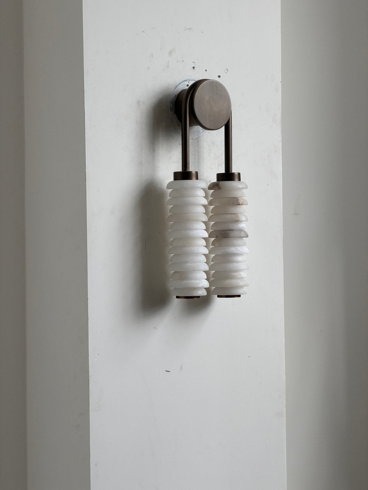 Calla Twin Alabaster Sconce