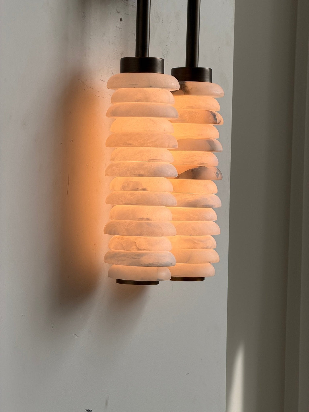Calla Twin Alabaster Sconce