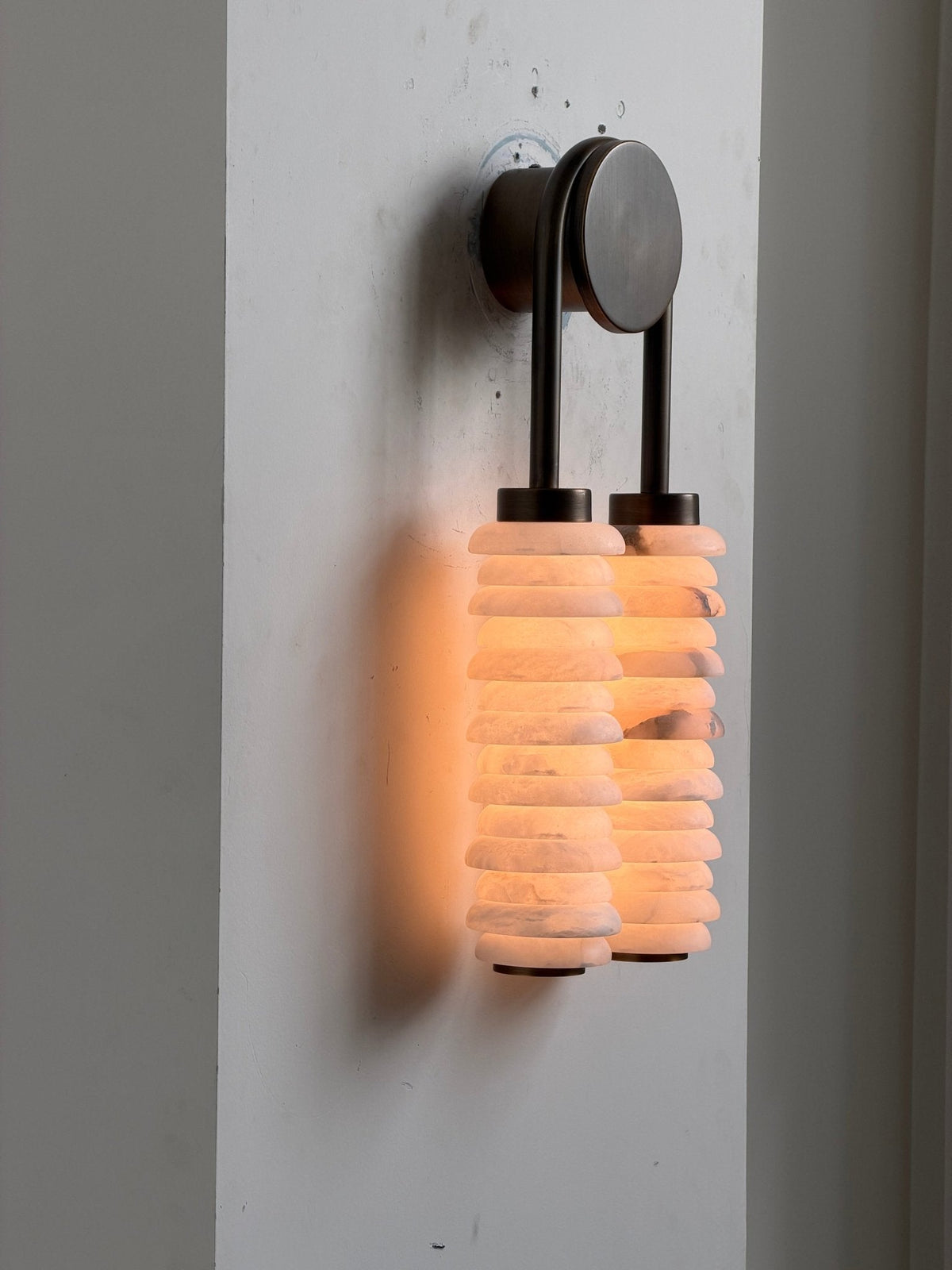 Calla Twin Alabaster Sconce