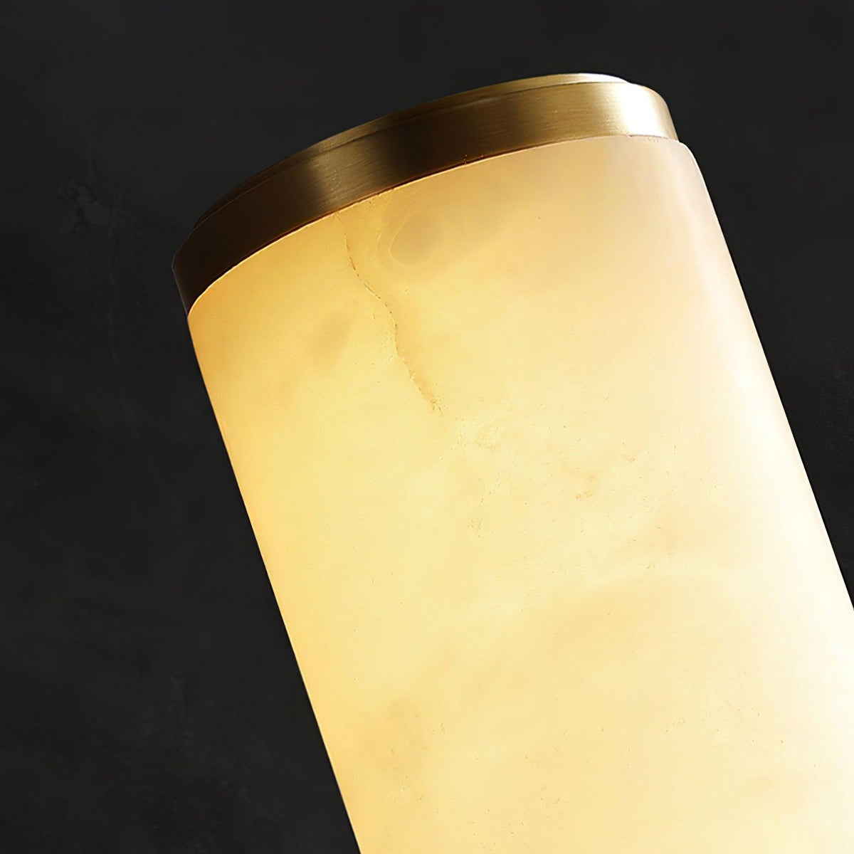 Wegobam Alabaster Vertical Cylindrical Wall Lamp