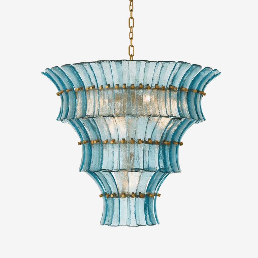 Aqualis Veyra Tiered Glass Chandelier