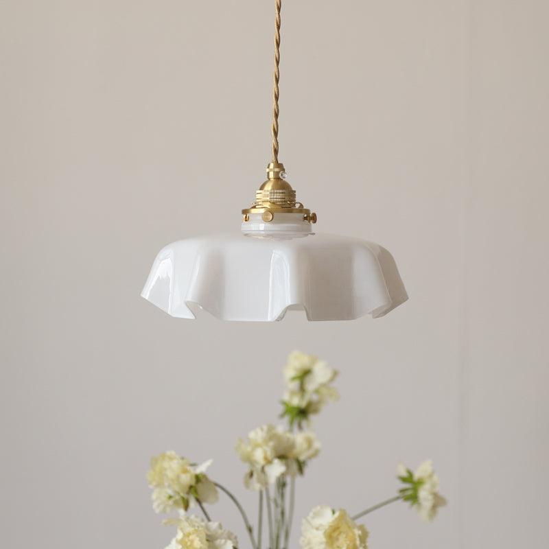 Sepalom Farmhouse Ruffled Pendant Light