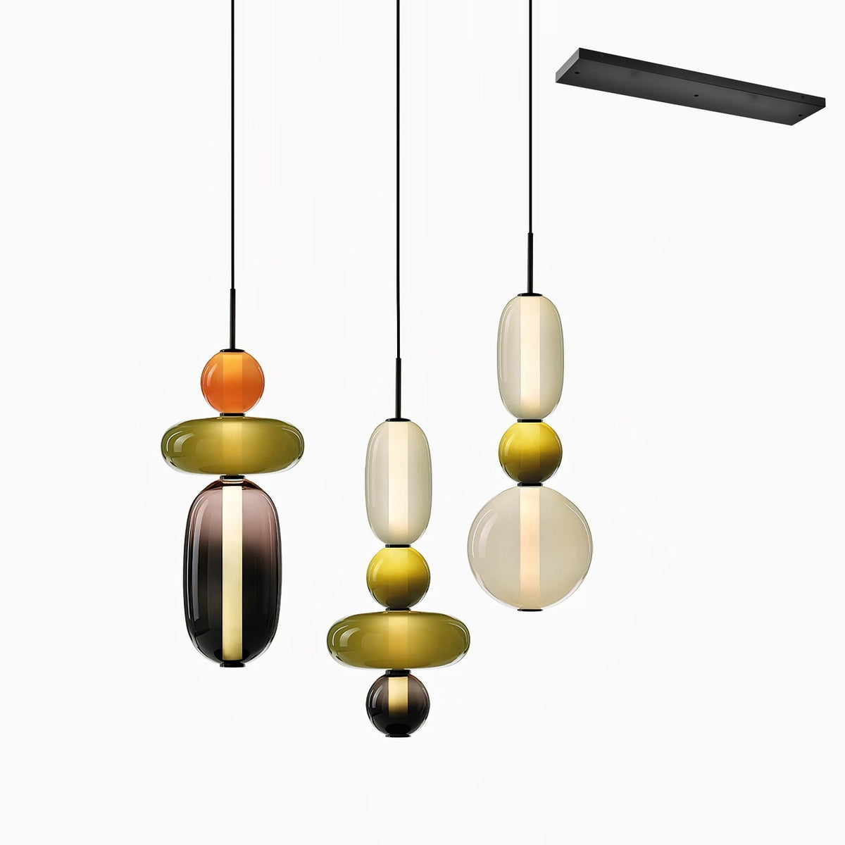 Lioraena Candied Glass Cluster Pendant Light
