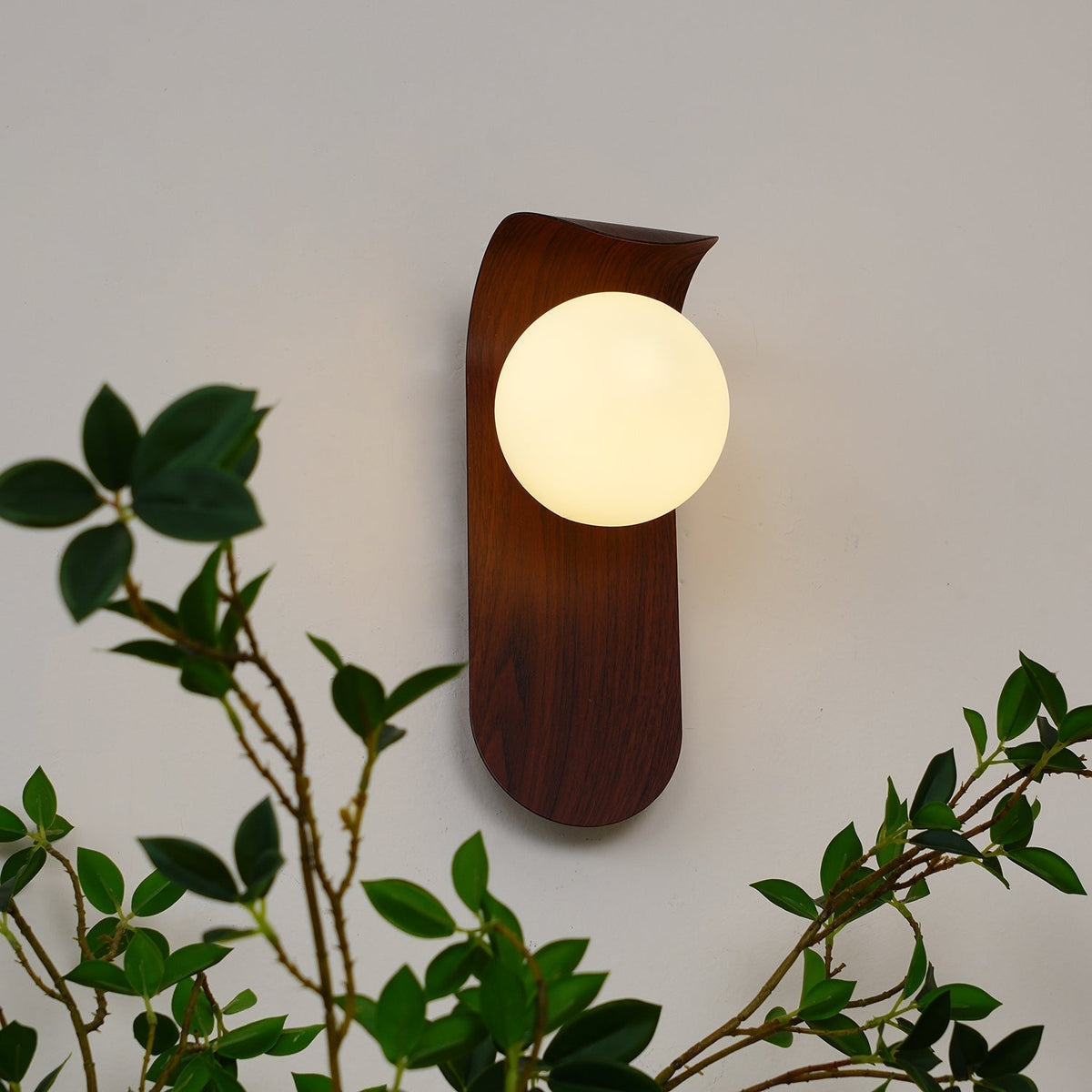 Sovedot Indoor Wall Lamp Wood / Walnut