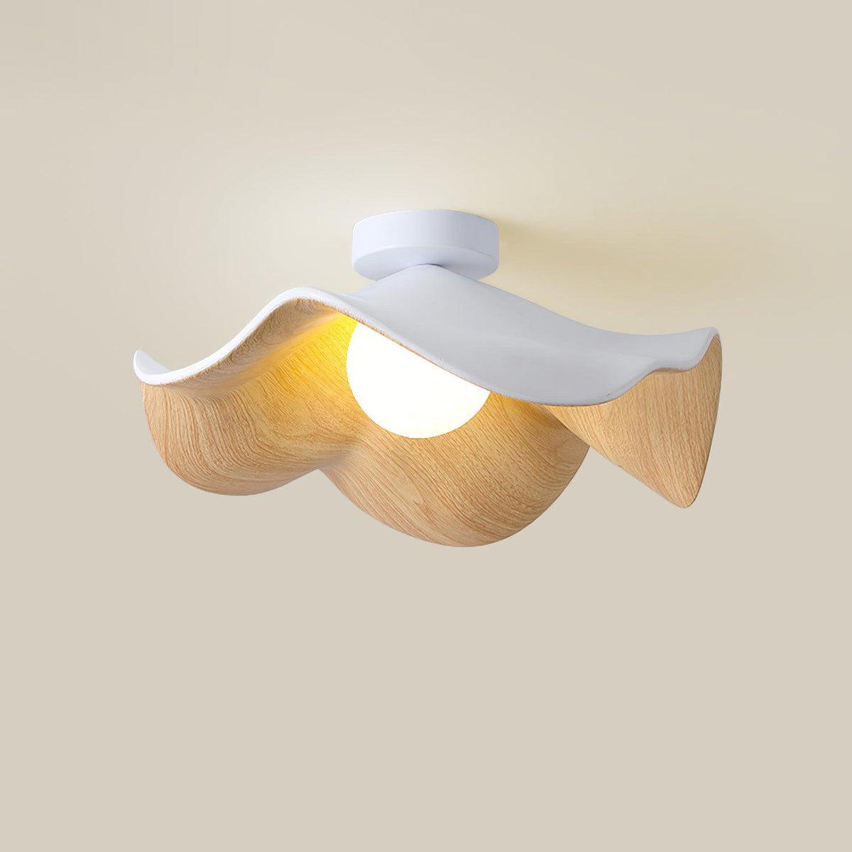 Borinil Ceiling Light Wood Black&White