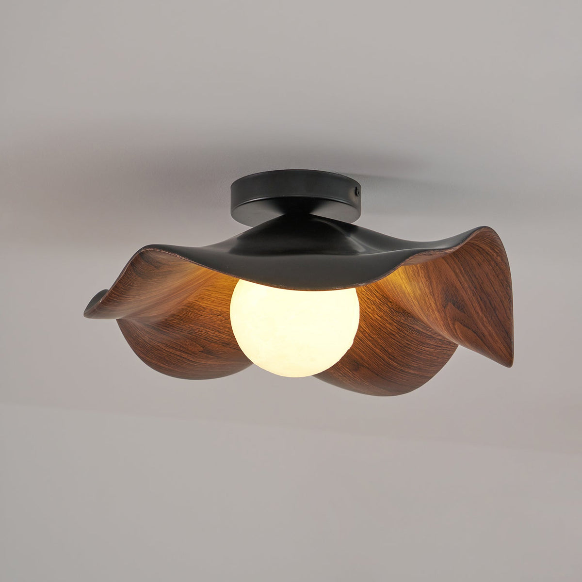 Borinil Ceiling Light Wood Black&White