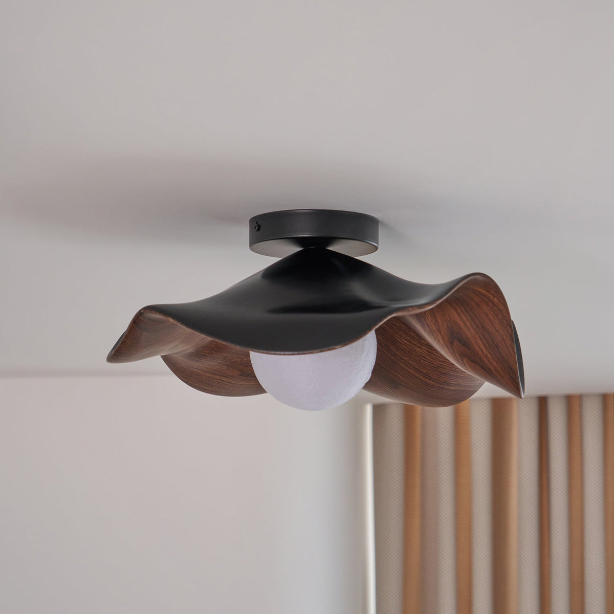 Borinil Ceiling Light Wood Black&White