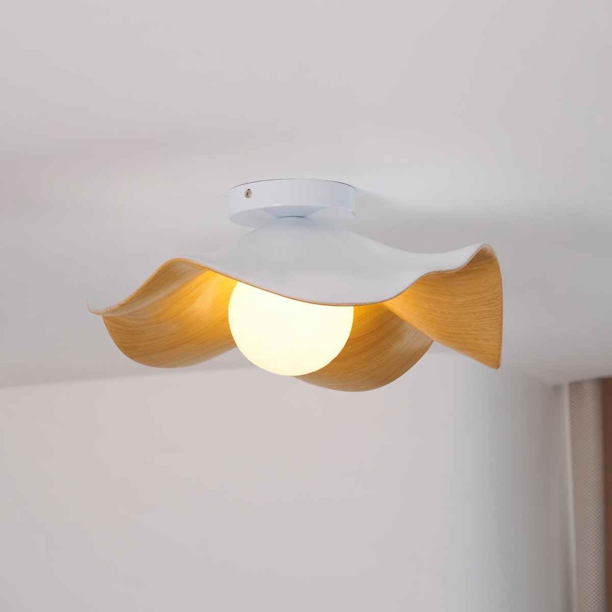 Borinil Ceiling Light Wood Black&White