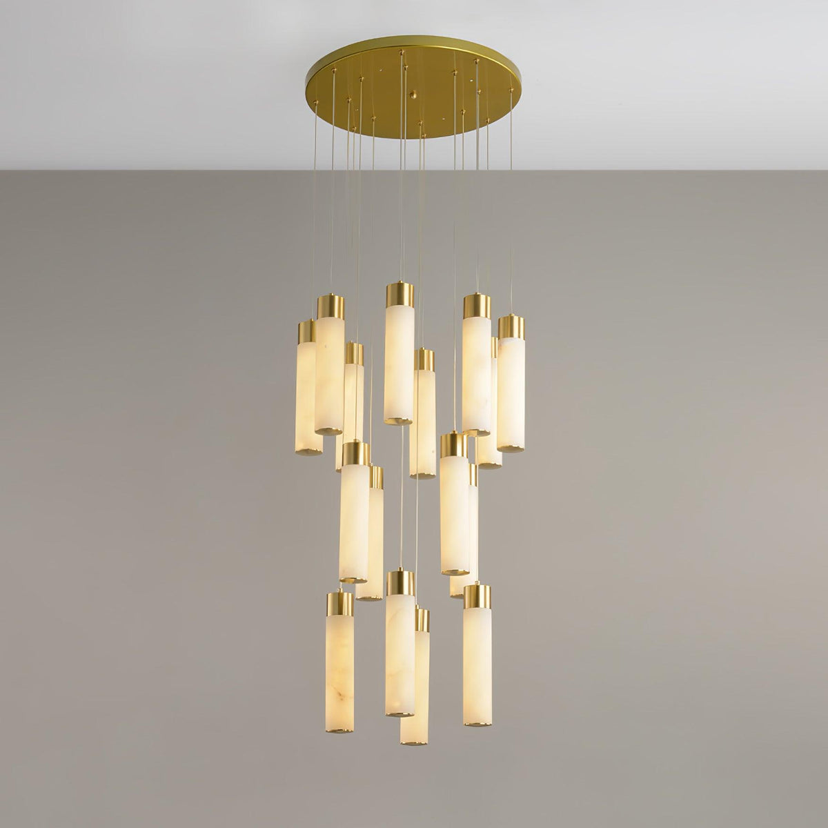 Vobinun Modern Alabaster Pendant Chandelier