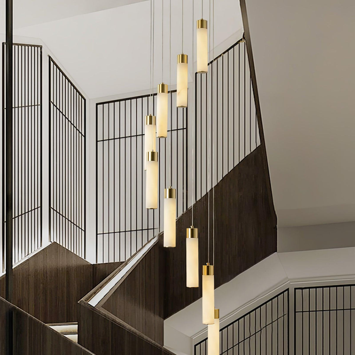 Vobinun Modern Alabaster Pendant Chandelier