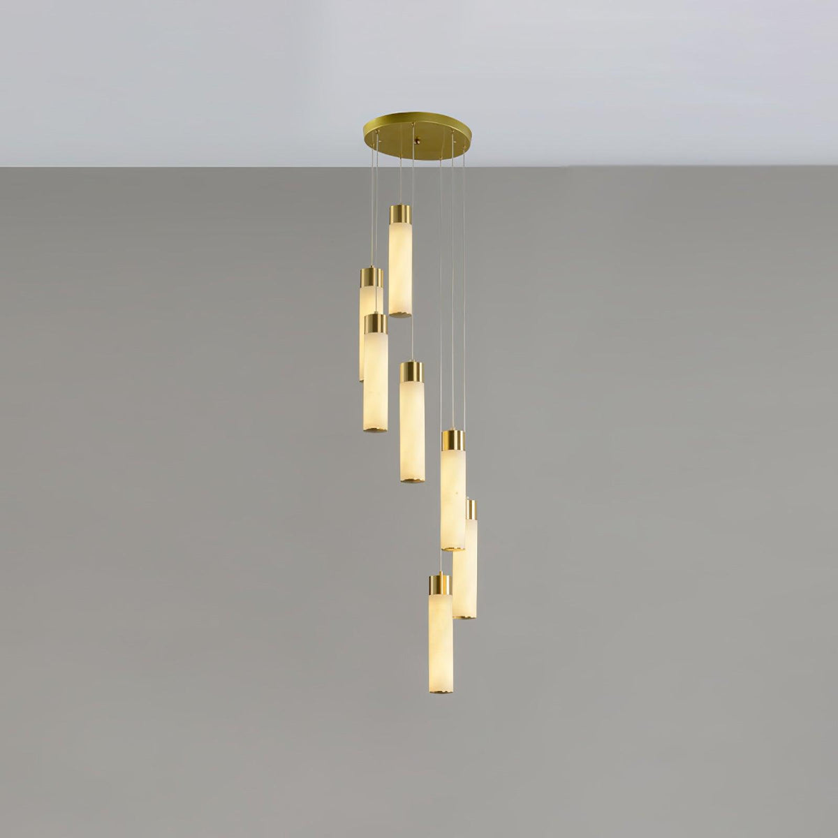 Vobinun Modern Alabaster Pendant Chandelier