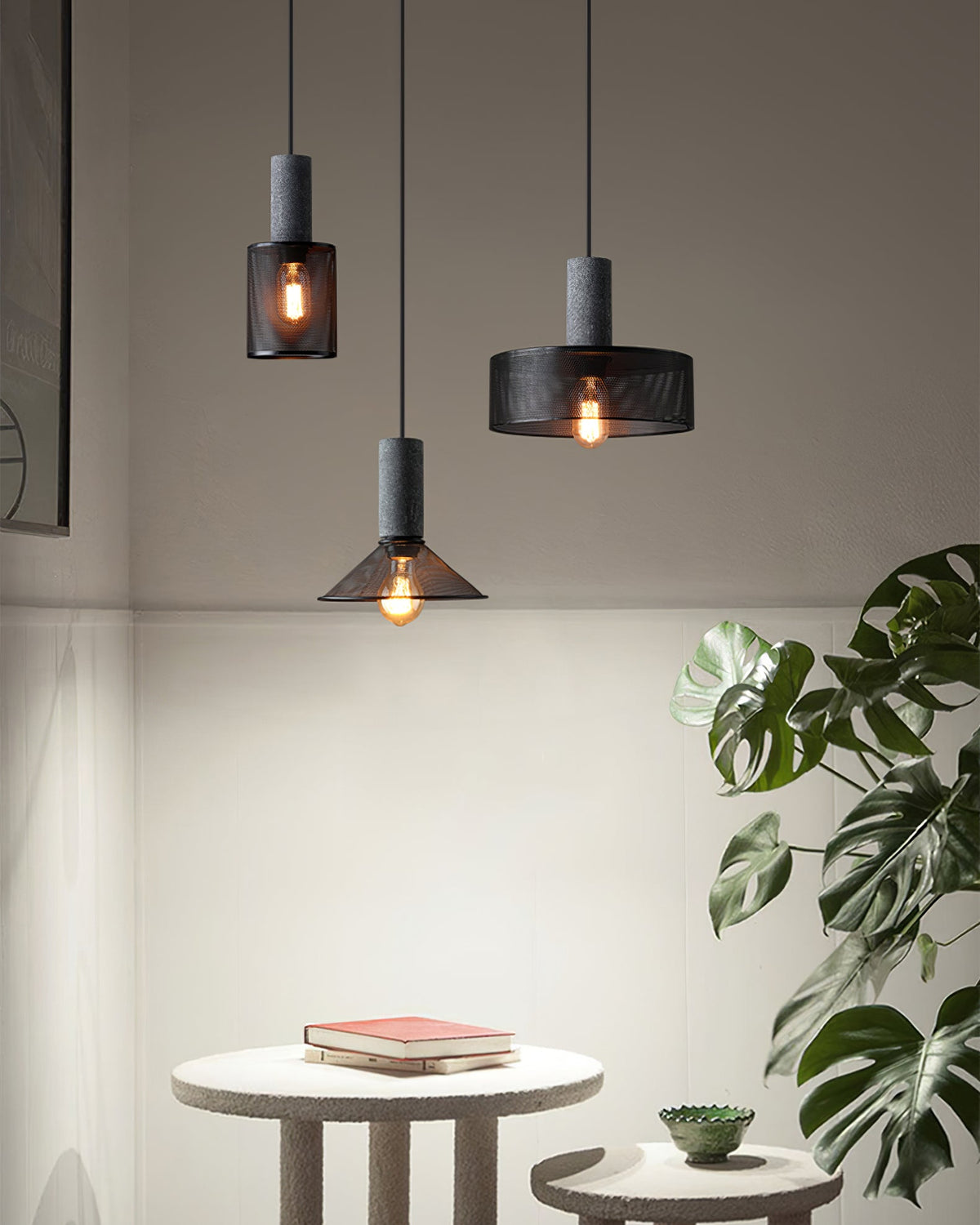 Bellwick Cement Mesh Pendant Light
