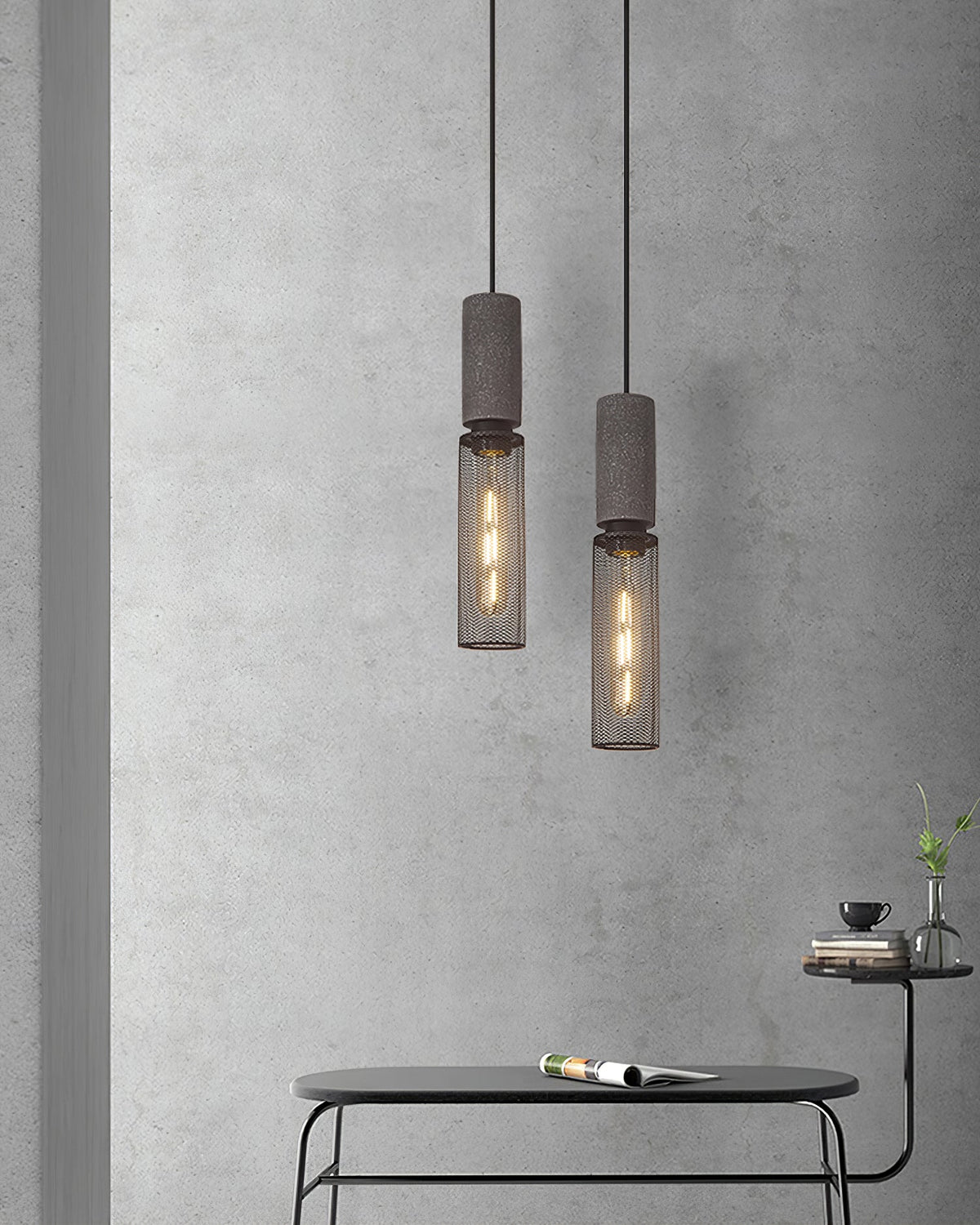 Lumeraine Cement Mesh Pendant Light