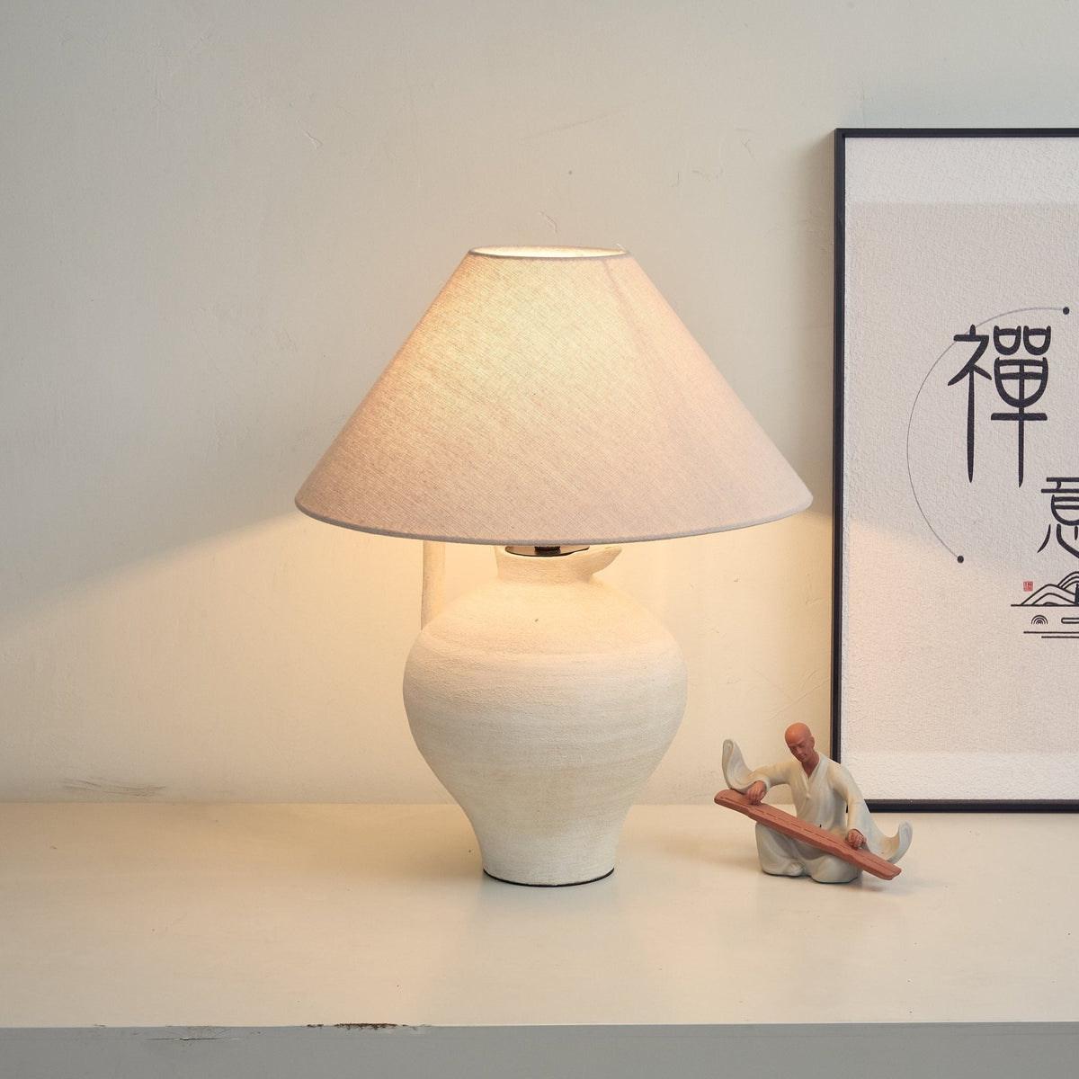 Ceramic Pitcher Shaped Table Lamp