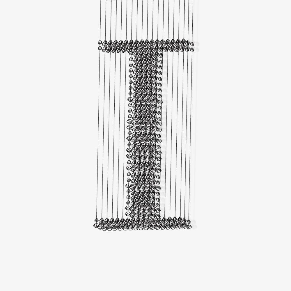 Charcoal Nocturne T-Form Chandelier I