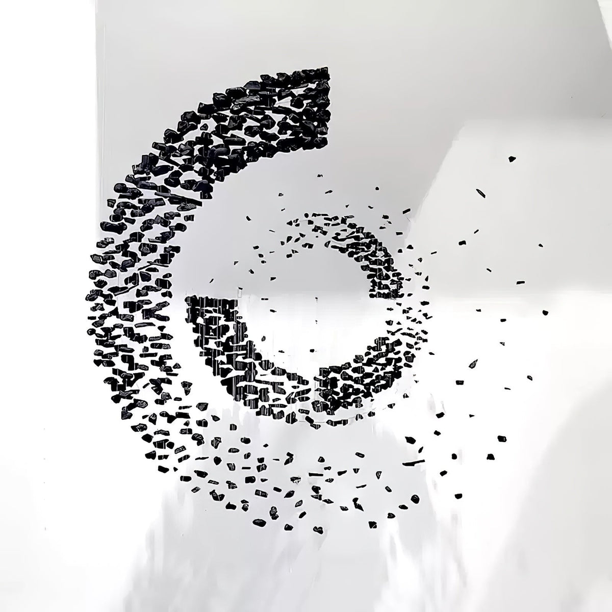 Arsilus Charcoal  Stone Sculptural Chandelier  Orbicular