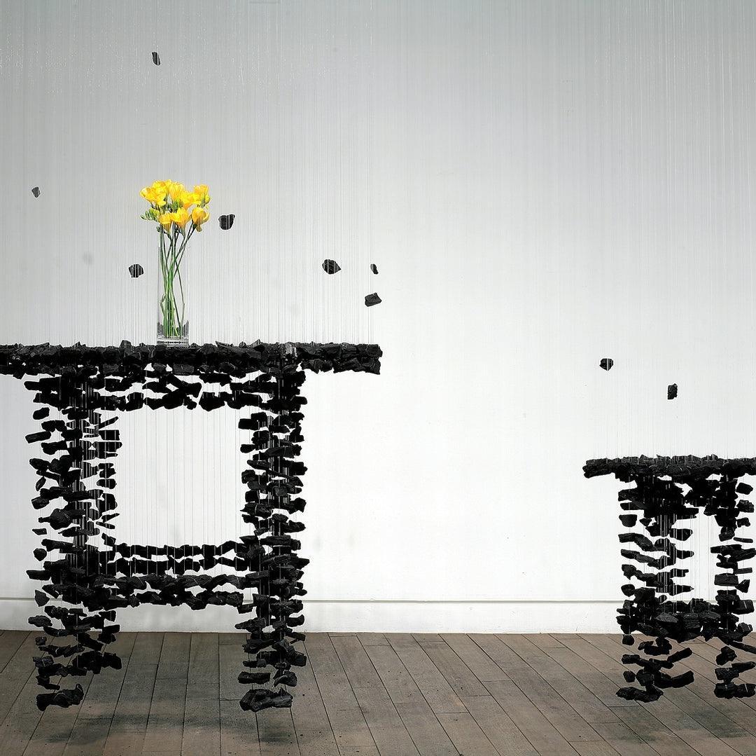 Seliian Charcoal Stone Sculptural Chandelier Letter G to L