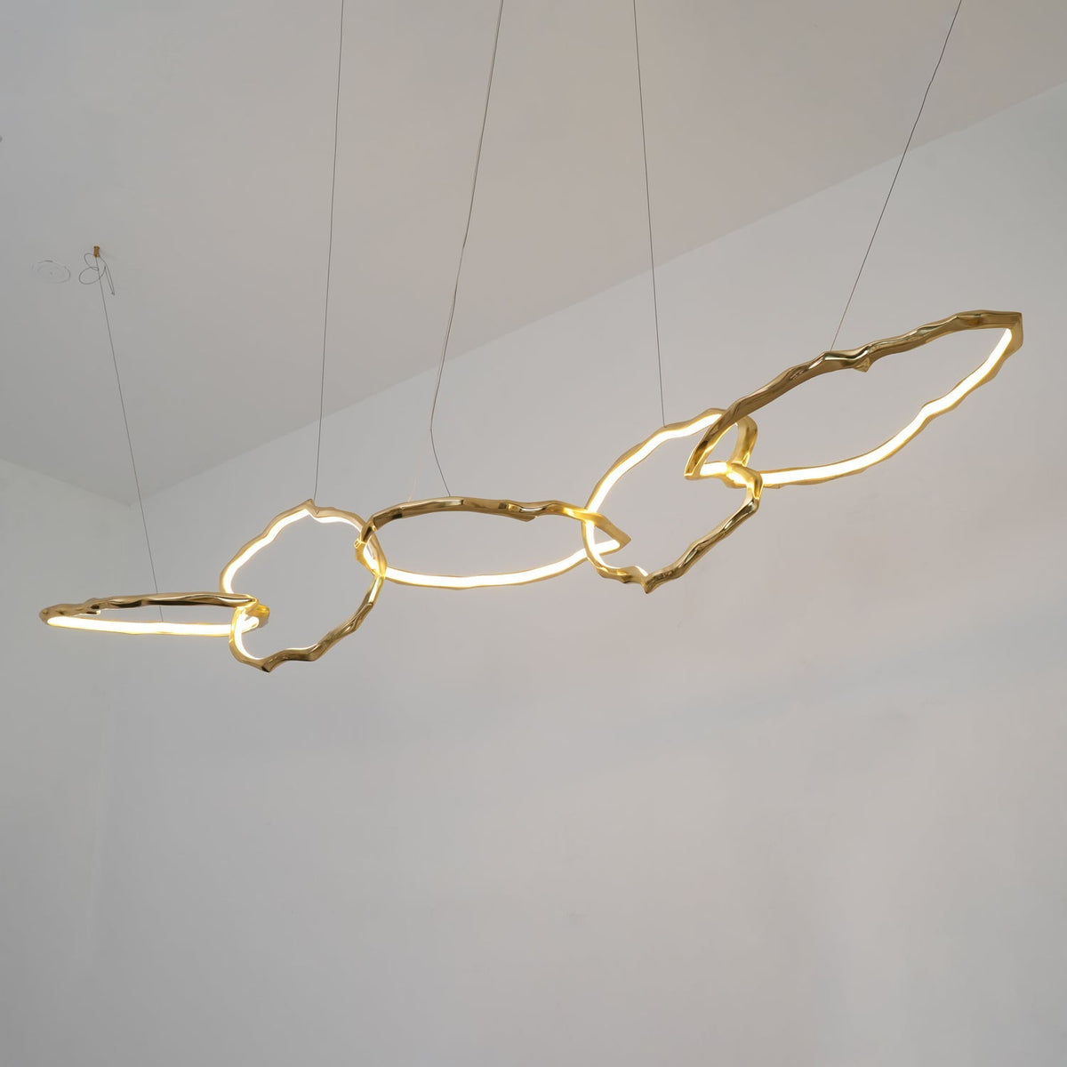 Cloud Orbit Brass Ring Chandelier