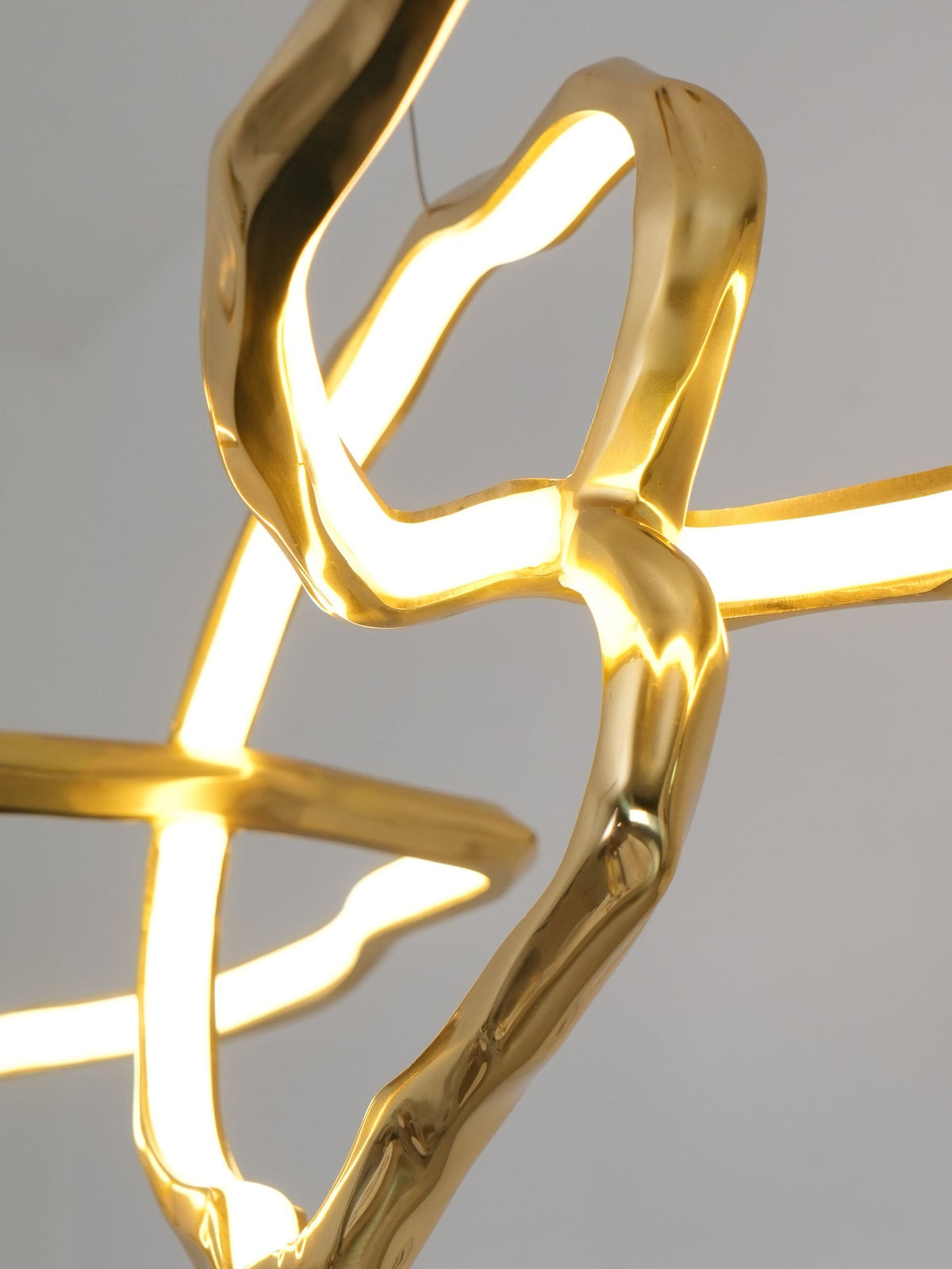 Cloud Orbit Brass Ring Chandelier