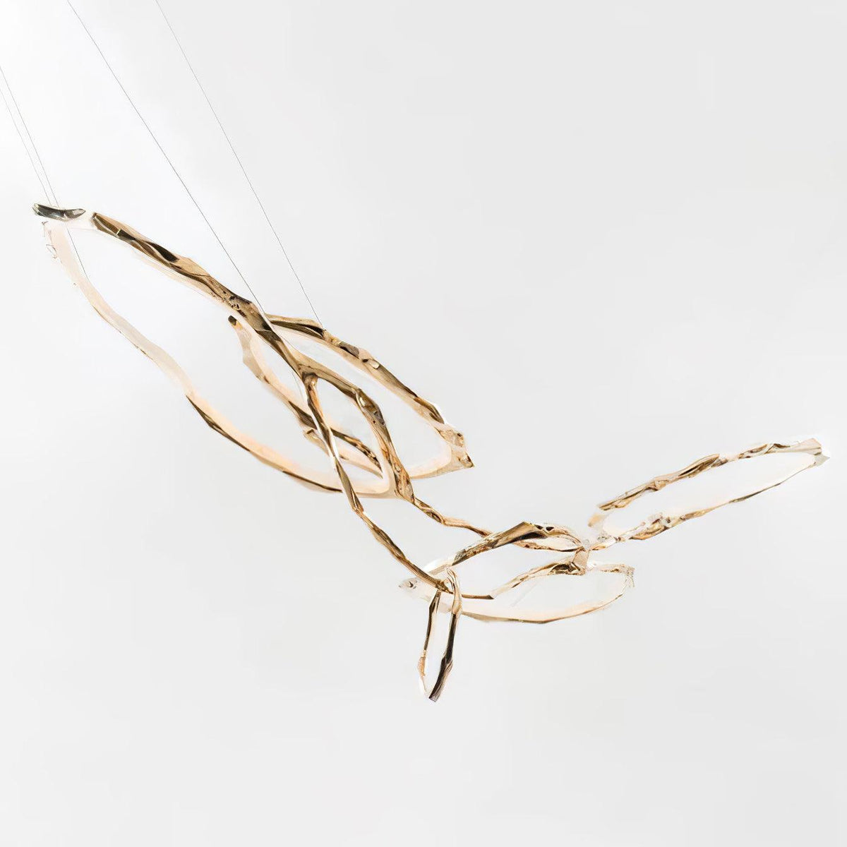 Cloud Orbit Brass Ring Chandelier