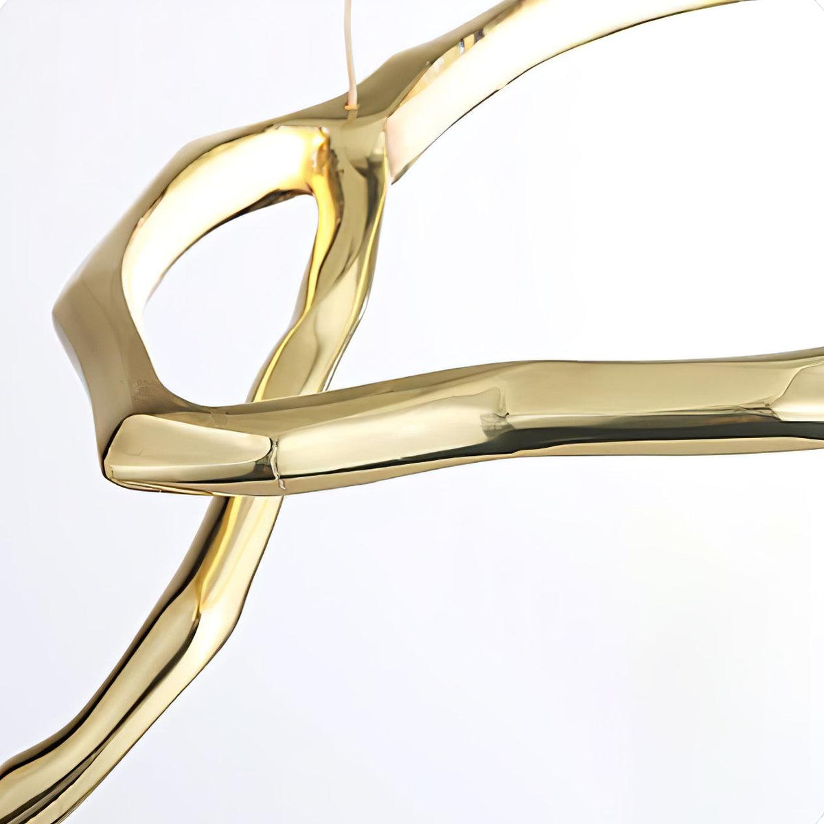 Cloud Orbit Brass Ring Chandelier