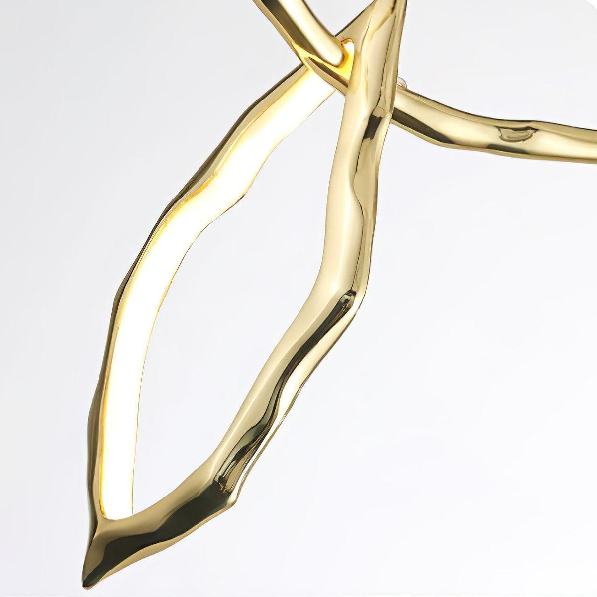Cloud Orbit Brass Ring Chandelier