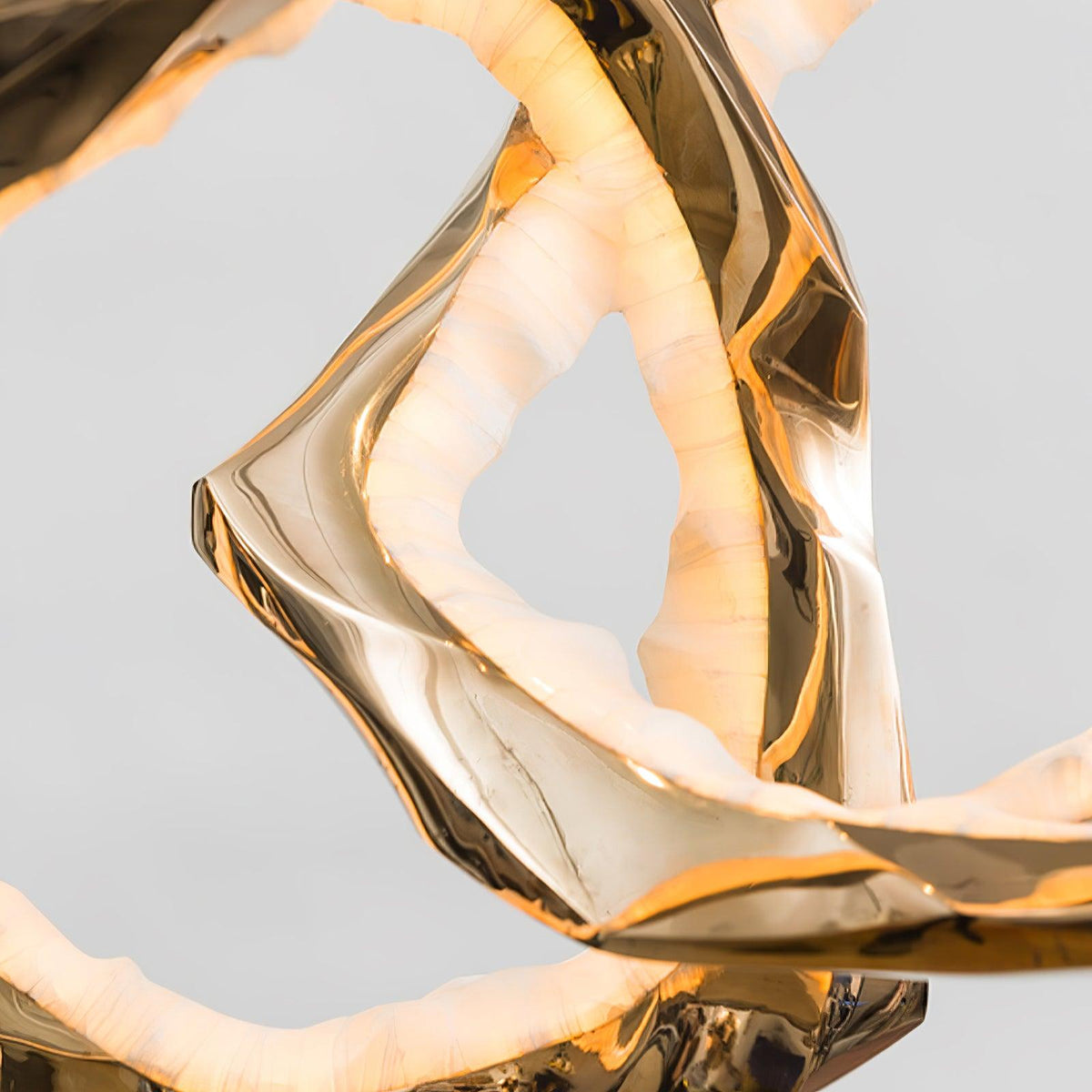 Cloud Orbit Brass Ring Chandelier