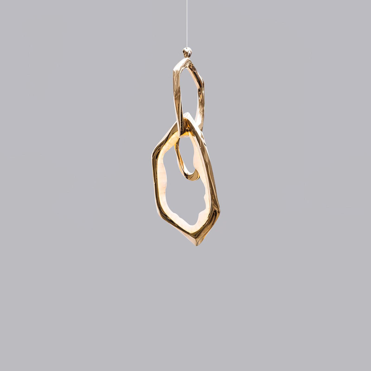 Cloud Orbit Brass Ring Chandelier