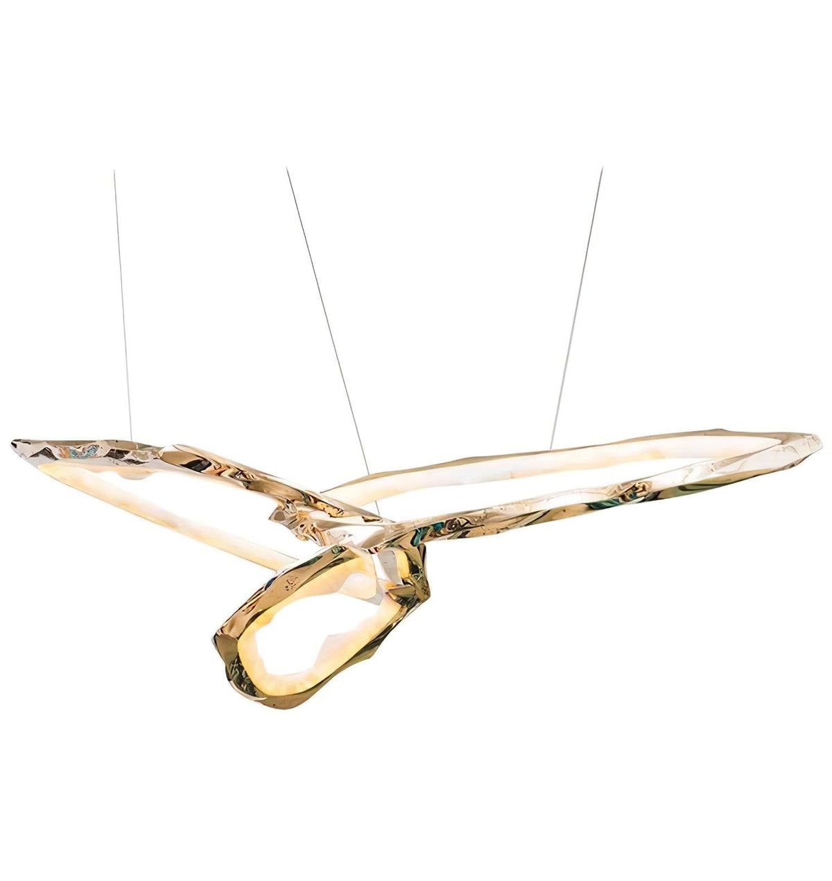 Cloud Orbit Brass Ring Chandelier