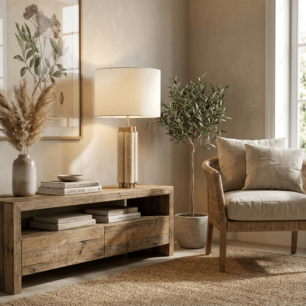 Claudelle Travertine Table Lamp