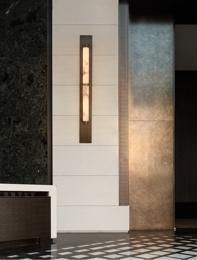 Iverin Columnar Alabaster Sconce