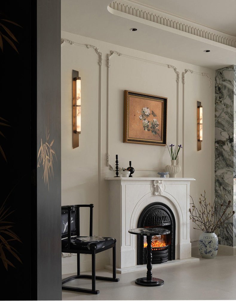 Iverin Columnar Alabaster Sconce