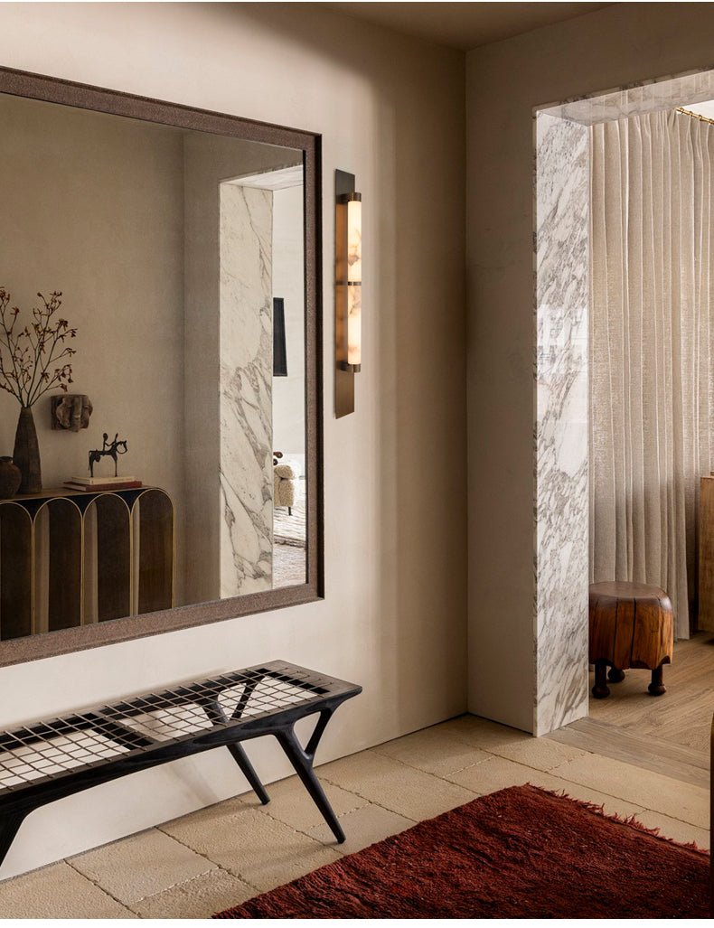 Iverin Columnar Alabaster Sconce