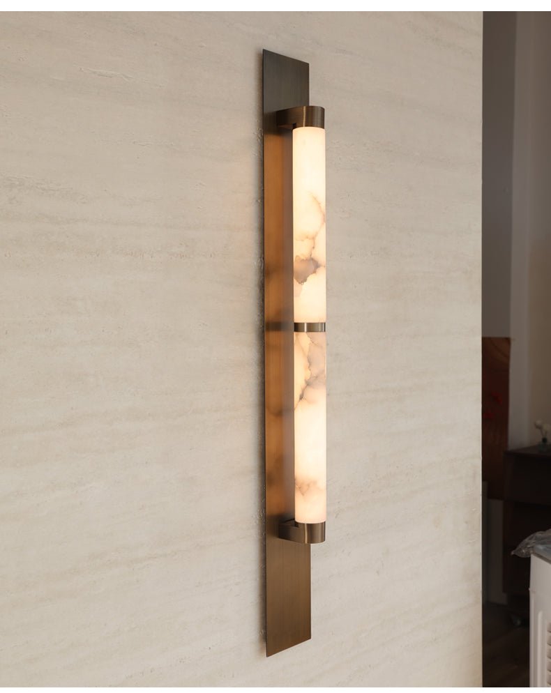 Iverin Columnar Alabaster Sconce