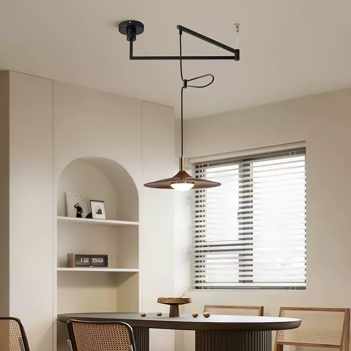 Renalora Crane Swing Arm Pendant Lamp