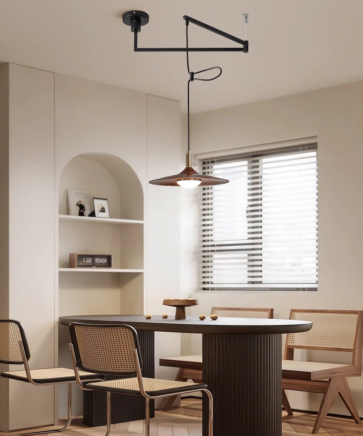 Renalora Crane Swing Arm Pendant Lamp